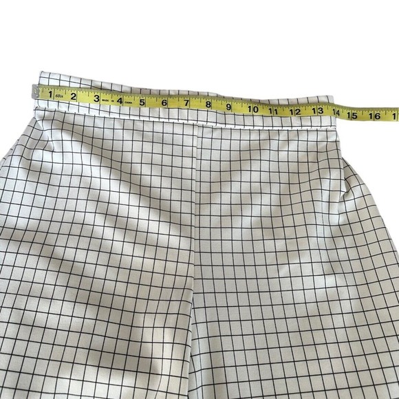 Massimo Fabbro Italy Women’s White Black Check Cropped Pull On Pants Size 2 - Picture 7 of 10